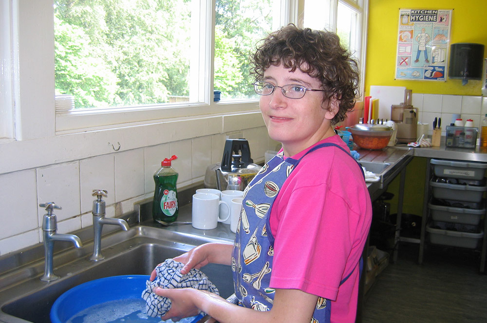 Happy helping out, aged 27 at a Christian Camp